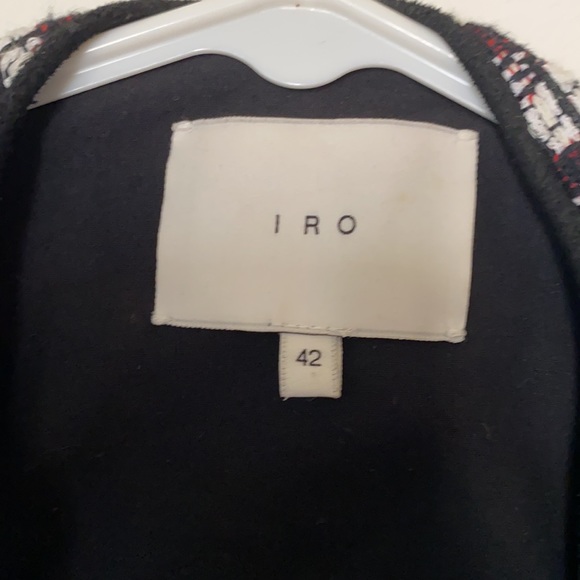 IRO ‘Kamber’ Tweed leather trim Jacket - Picture 3 of 7